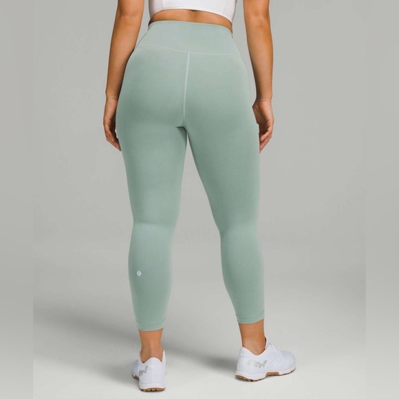 Lululemon Wunder Train Contour Fit High-Rise Crop 23" Misty Glade Size 6 - Picture 2 of 12
